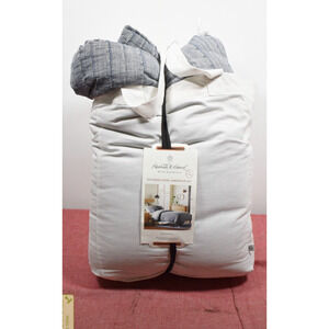 Hearth and Hand with Magnolia Washed Loop Stripe Comforter Full/Queen